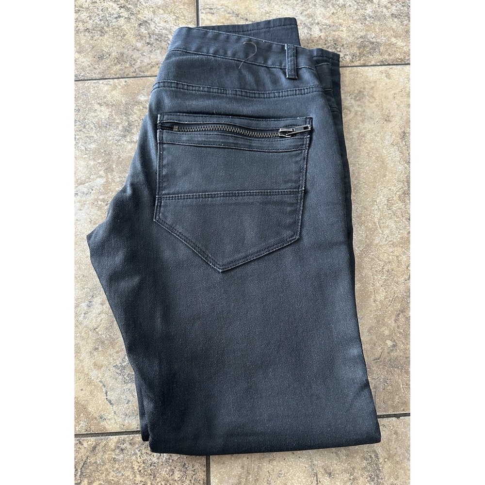 21 Men Skinny Jeans Mens 33x32 Black  Straight Leg Denim Fit 32/31
